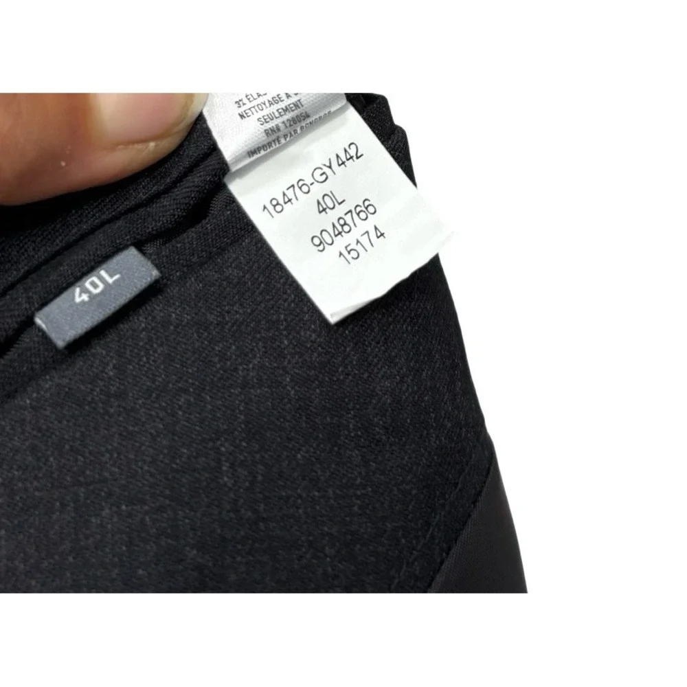 Bonobos Charcoal Gray Black Jetsetter Wool Athletic Fit Blazer Sz 40L